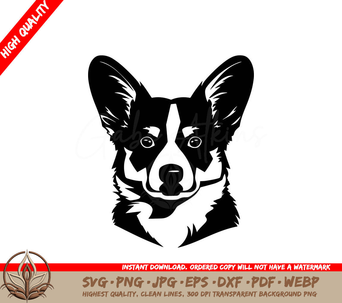 Waiting Corgi - Digital Design in Multiple File Formats