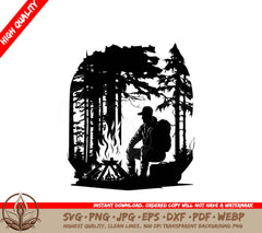 Warmth of the Campfire: Digital Design File (SVG, PNG, JPG, AI, PDF, DXF, EPS, WebP)
