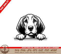 Watchful Coonhound Eyes SVG PNG JPG AI PDF DXF EPS and WebP