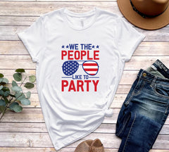We The People Like to Party SVG For Cricut & Silhouette | Featuring Am | Featuring American Flag Aviator Glasses