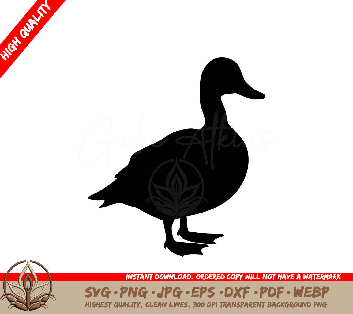 Webbed Feet Duck - Digital Design File (SVG, PNG, JPG, AI, PDF, DXF, EPS, WebP)