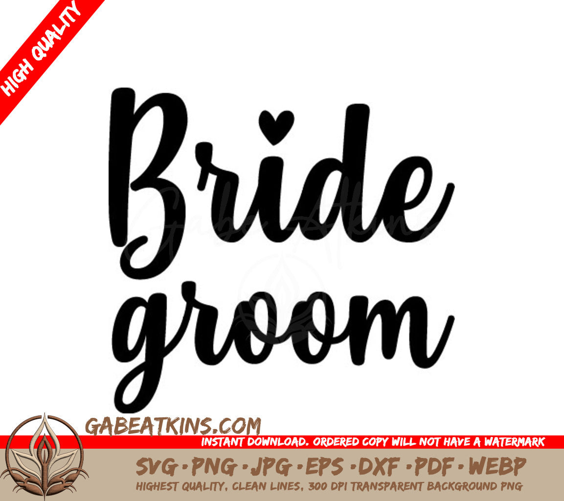 Bride & Groom Wedding SVG - Design SVG