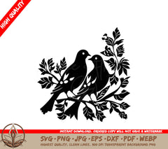 Wedding Doves Digital Design in SVG, PNG, JPG, AI, PDF, DXF, EPS WebP Formats