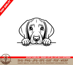 Weimaraner Peeking SVG - Digital Download