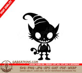 Black Cat Witch & Cowboy Gun SVG Bundle - Halloween & Western Vector Graphics SVG