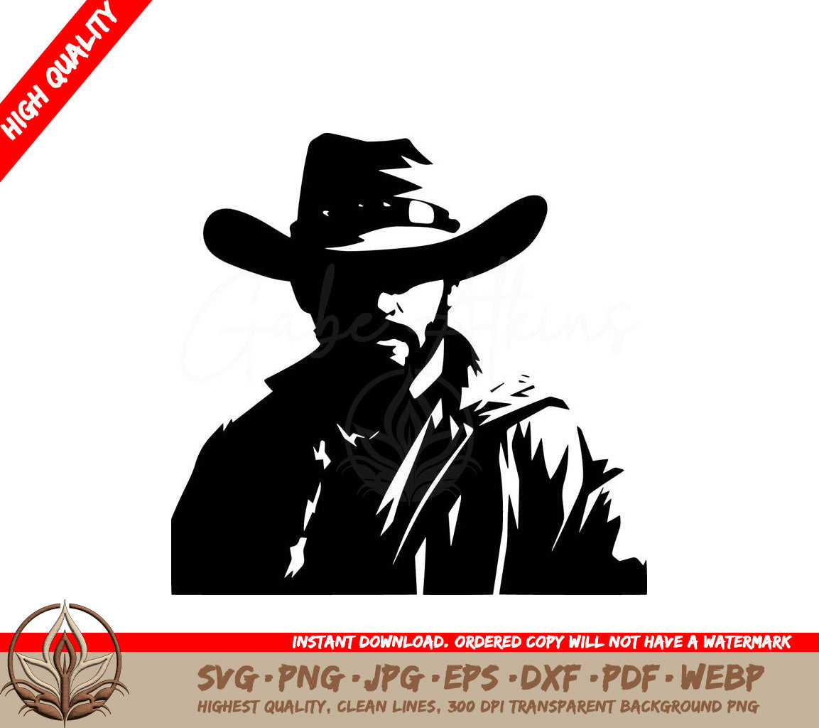 Western Man - Digital Design File (SVG, PNG, JPG, AI, PDF, DXF, EPS, WebP)
