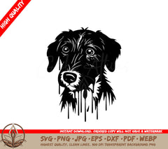 Wet Dog Digital Design File (SVG, PNG, JPG, AI, PDF, DXF, EPS, WebP)