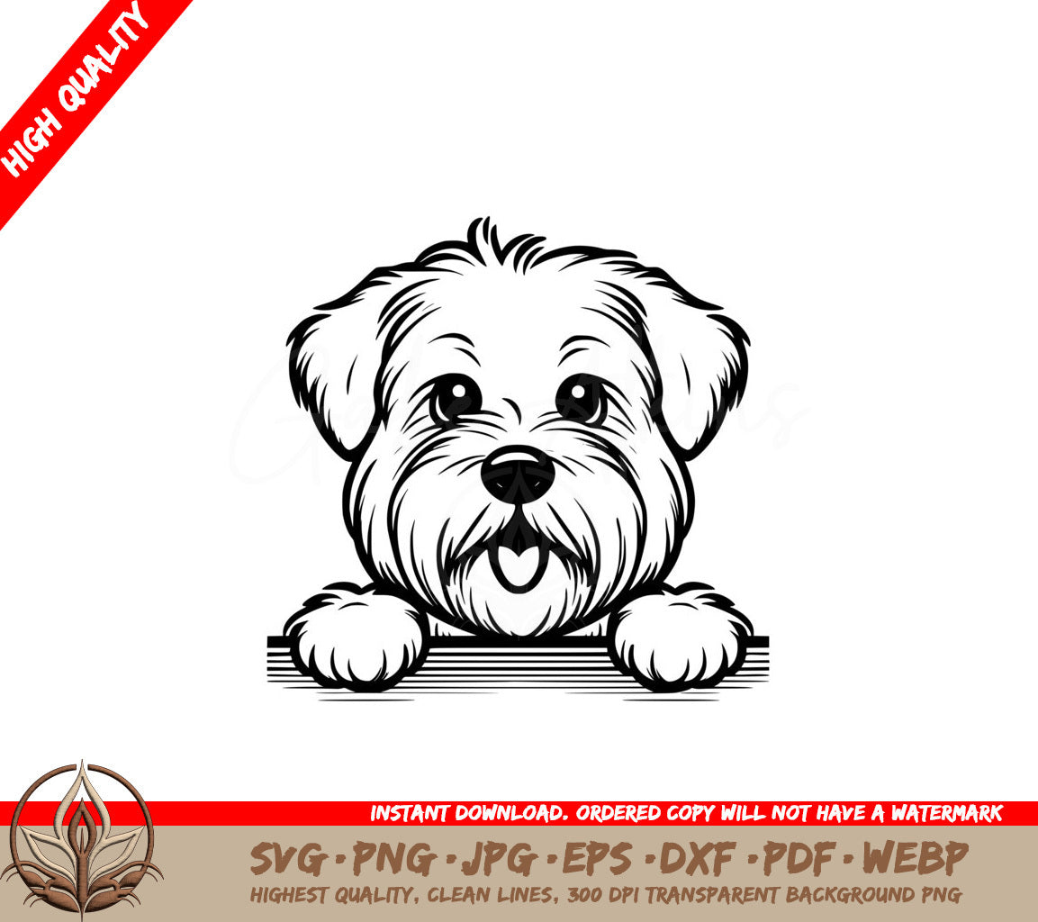 Wheaten Terrier Peekaboo SVG
