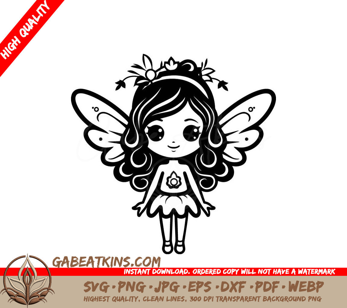 Whimsical  Fairy SVG - Enchanted Forest Charm SVG