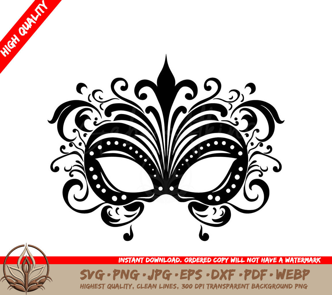 Whimsical Mask - Digital Design File for Cutting and Printing