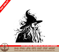 Whimsical Wizard - Digital Design in Multiple File Formats