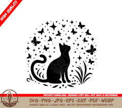 Whiskered Butterfly Watcher - Digital Design in Multiple File Formats