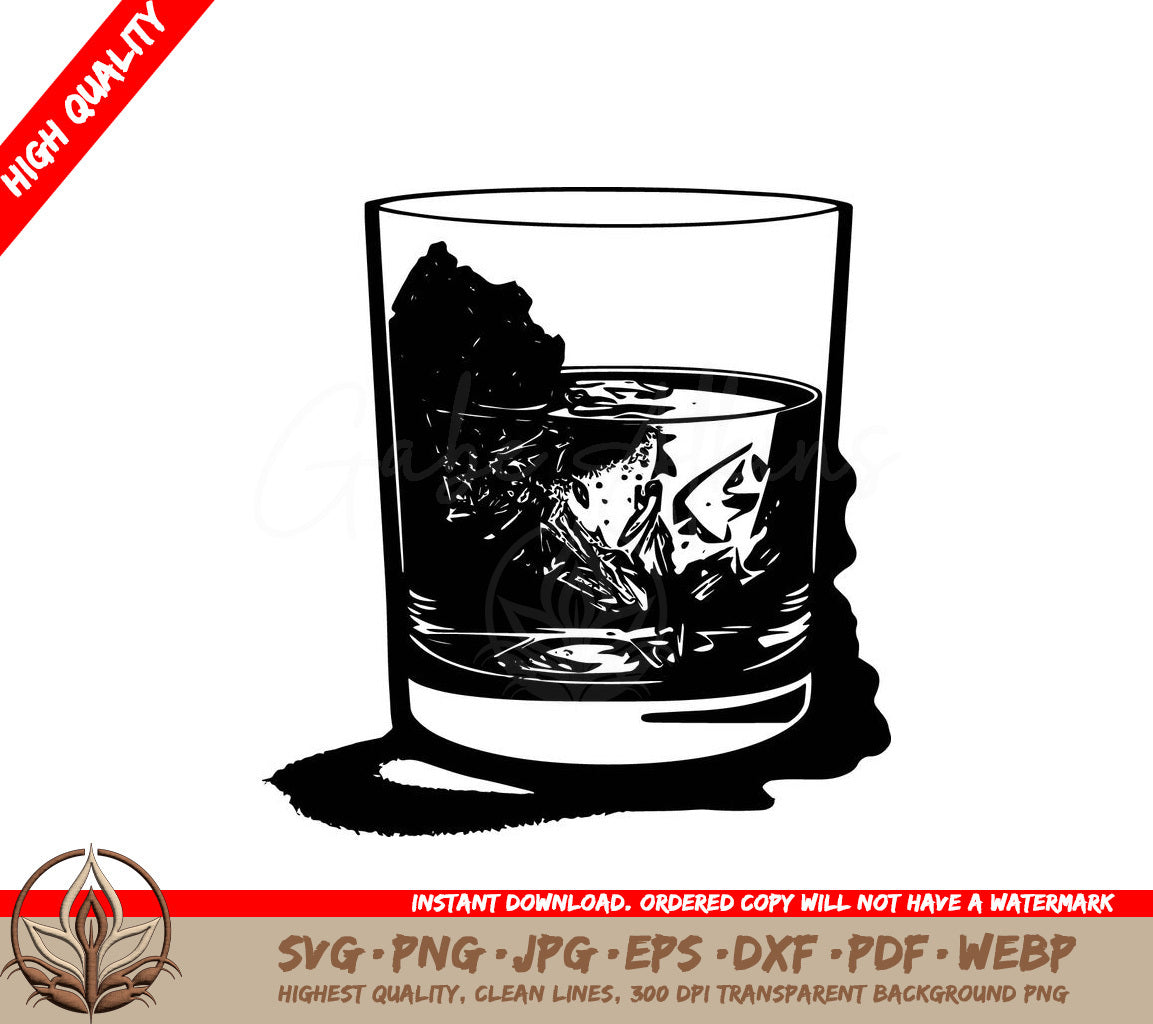Whiskey Tumbler Digital Design File for Crafters and Makers