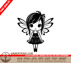 Fairy with Butterfly Wings SVG - Whispering Woodland Wonders SVG