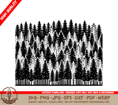 Whispering Forest Magic: Digital Design File (SVG, PNG, JPG, AI, PDF, DXF, EPS, WebP)