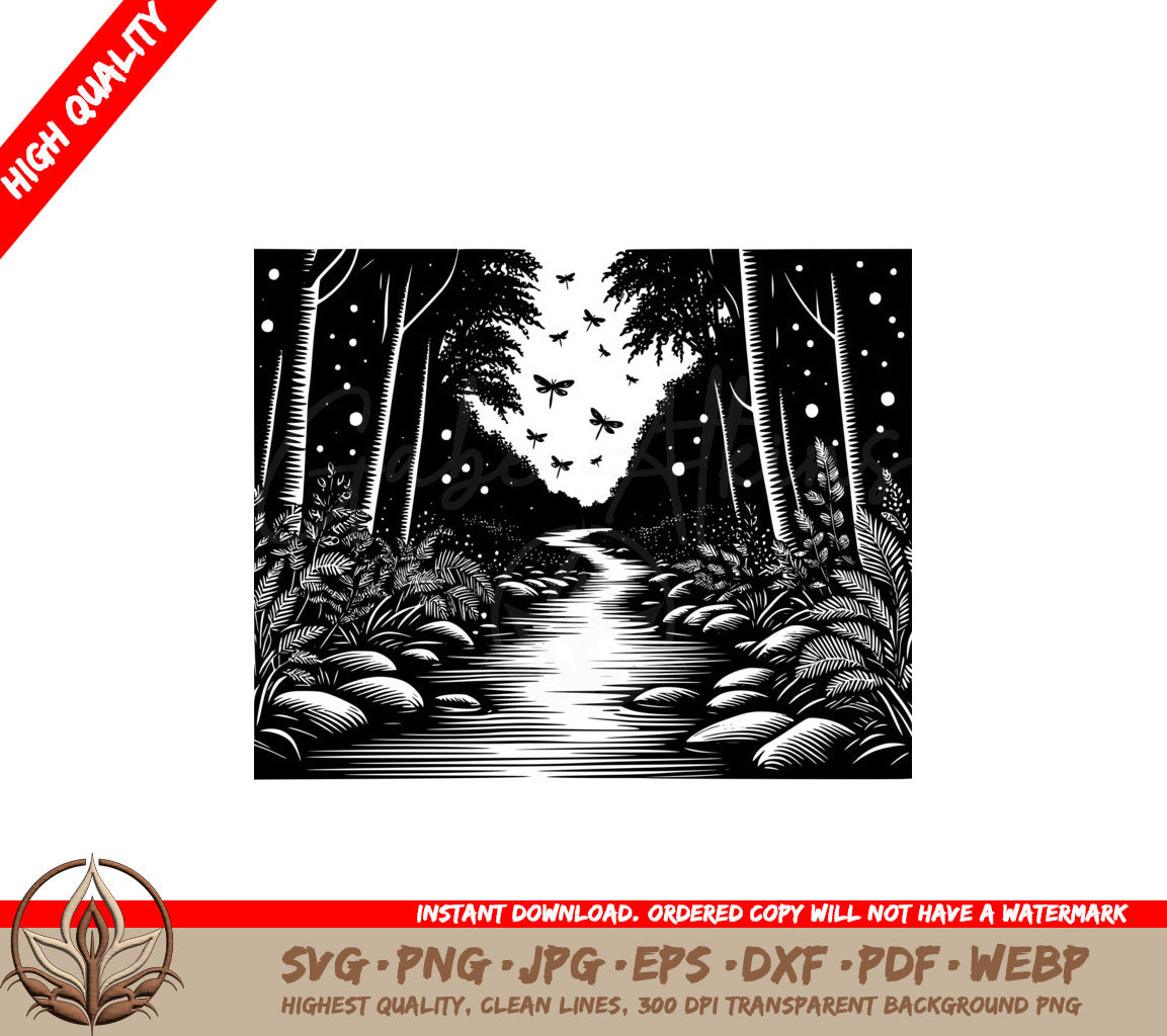 Whispering Starlit River SVG Cut File