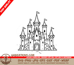 Castle with Flags SVG - Whispers of Hope in Turmoil SVG