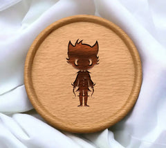 ## Crescent Moon Werewolf SVG Cute Halloween Character for Silhouette Designs SVG