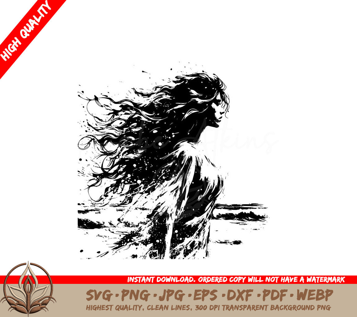 Windy Beach Reflections SVG PNG JPG AI PDF DXF EPS WebP