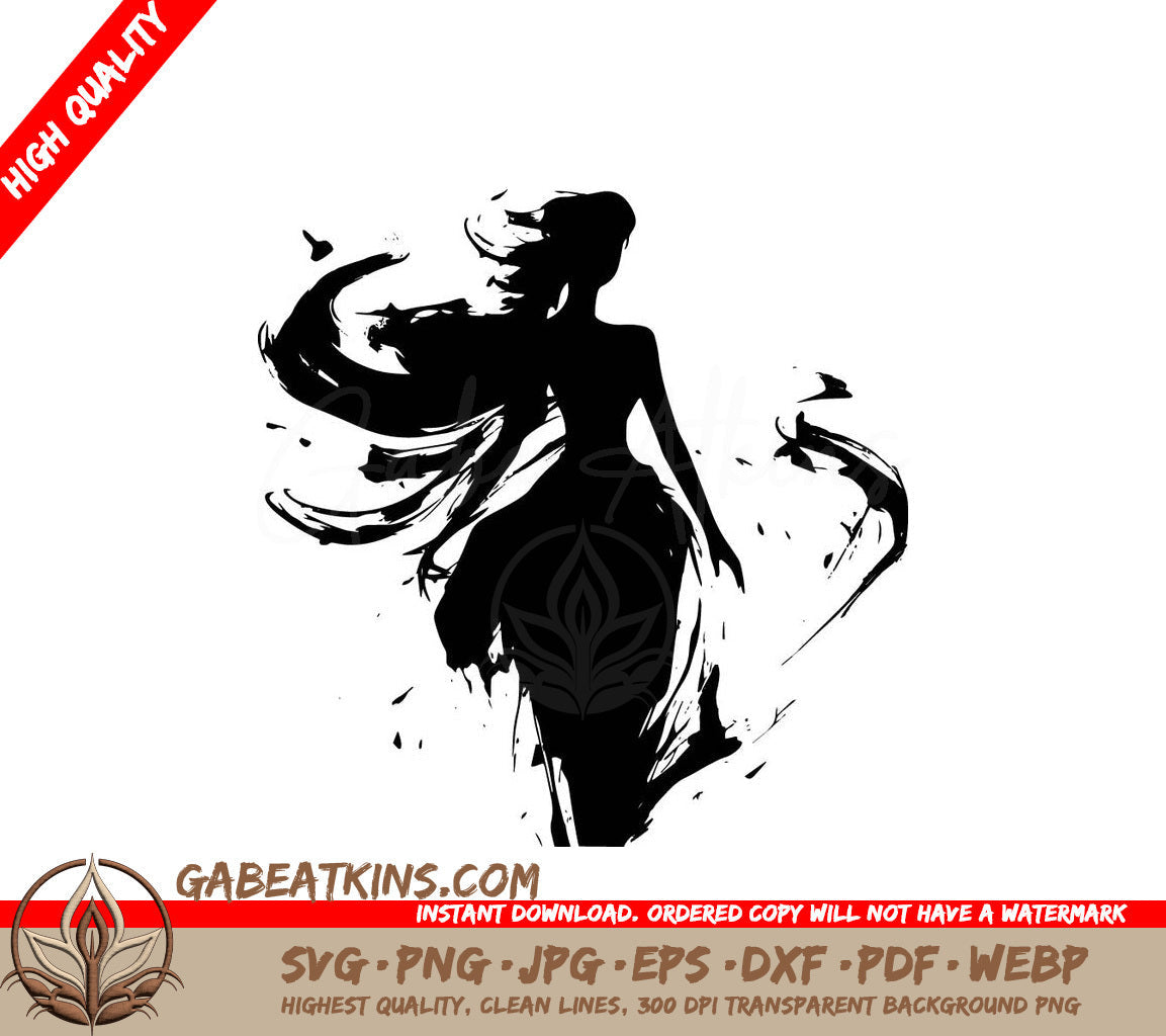 A Woman With Long Hair SVG - Windy Beauty SVG