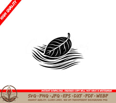 Windy Leaf SVG PNG JPG AI PDF DXF EPS WebP Digital Download
