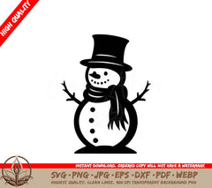 Winter Gear Snowman Digital Design File (SVG, PNG, JPG, AI, PDF, DXF, EPS, WebP)