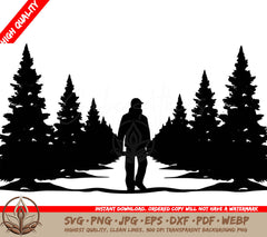 Winter Tree Farm Digital Design File (SVG, PNG, JPG, AI, PDF, DXF, EPS, WebP)