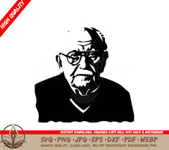 Wise Grandpa - Digital Design in Multiple File Formats (SVG, PNG, JPG, AI, PDF, DXF, EPS, WebP)