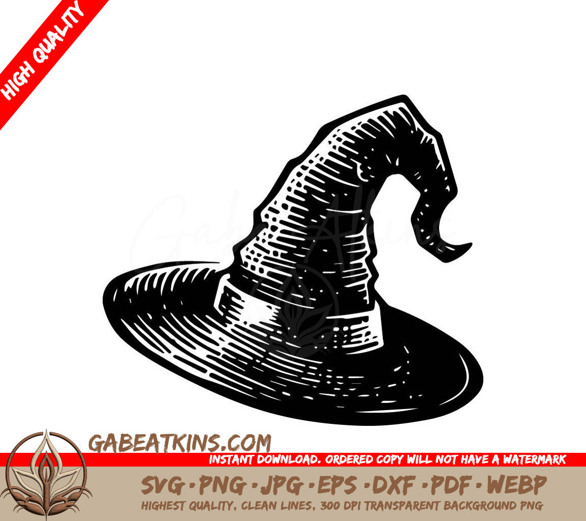 Witch Hat SVG - Printable Halloween Clipart SVG