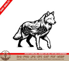 Wolf Wonderland Digital Design in Multiple File Formats