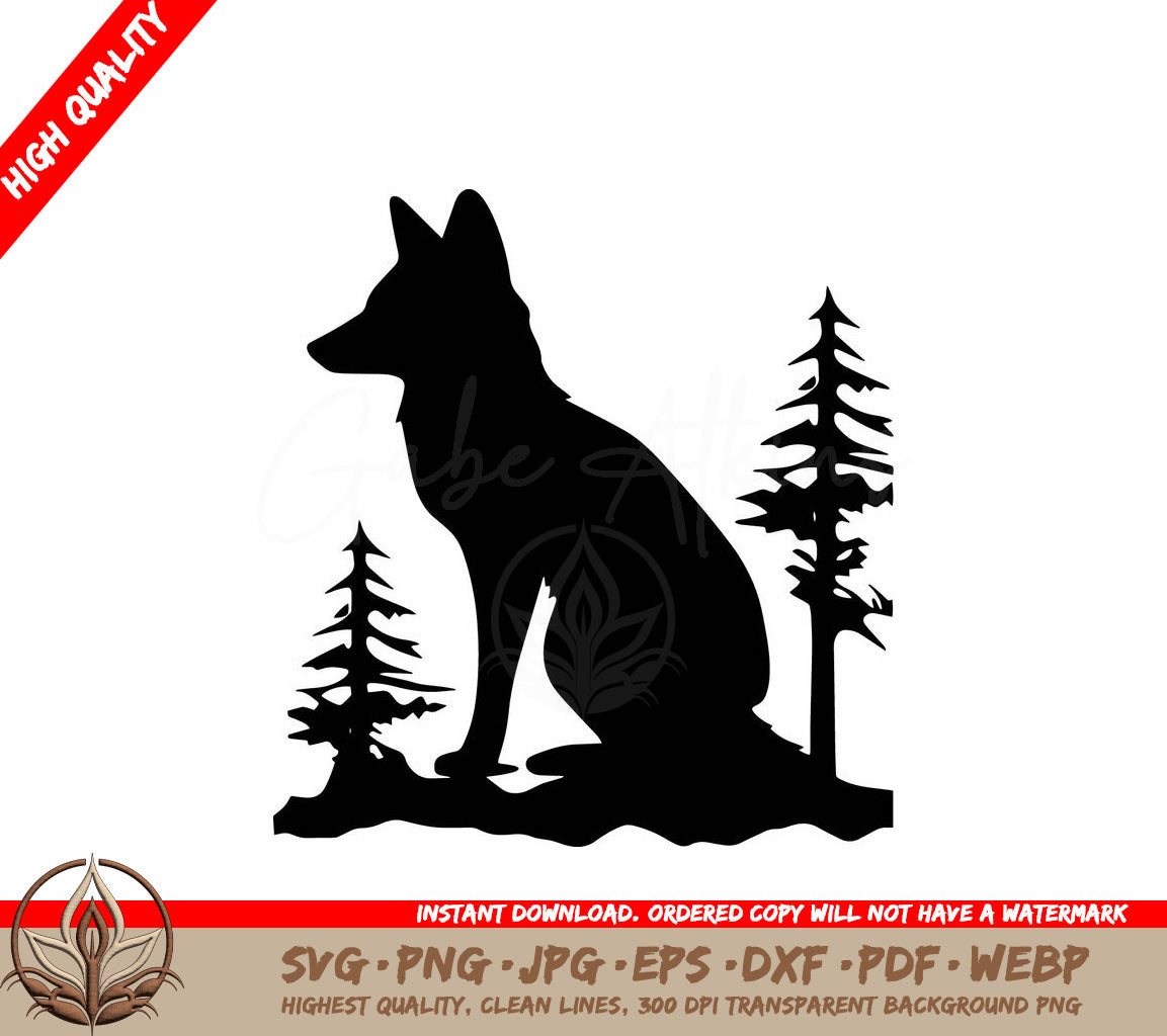 Wolf Digital Design in Multiple File Formats (SVG, PNG, JPG, AI, PDF, DXF, EPS, WebP)