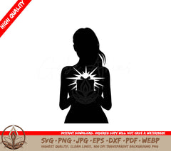 Woman Giving Gift Digital Design in SVG, PNG, JPG, AI, PDF, DXF, EPS and WebP Formats