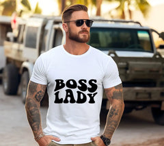 Boss Lady SVG Design - Black Text on White Background SVG