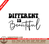 Different Is Beautiful SVG Design - Womens Day SVG