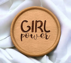 Girl Power SVG Design - White Background, Black Text - Womens Day SVG