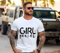 Girl Power SVG Design - White Background, Black Text - Womens Day SVG