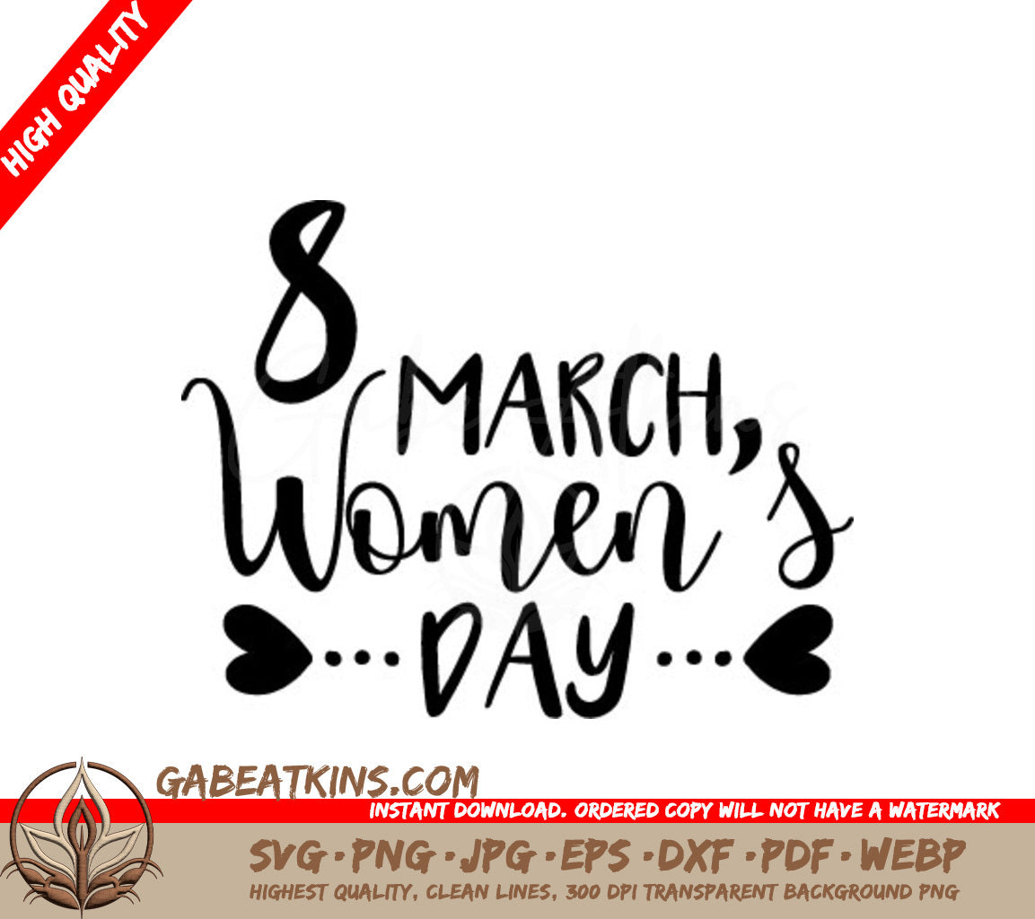 Womens Day SVG Design Design - March 8th SVG