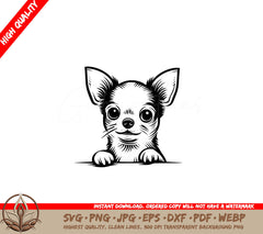 Wondering Chihuahua Eyes Digital Design SVG