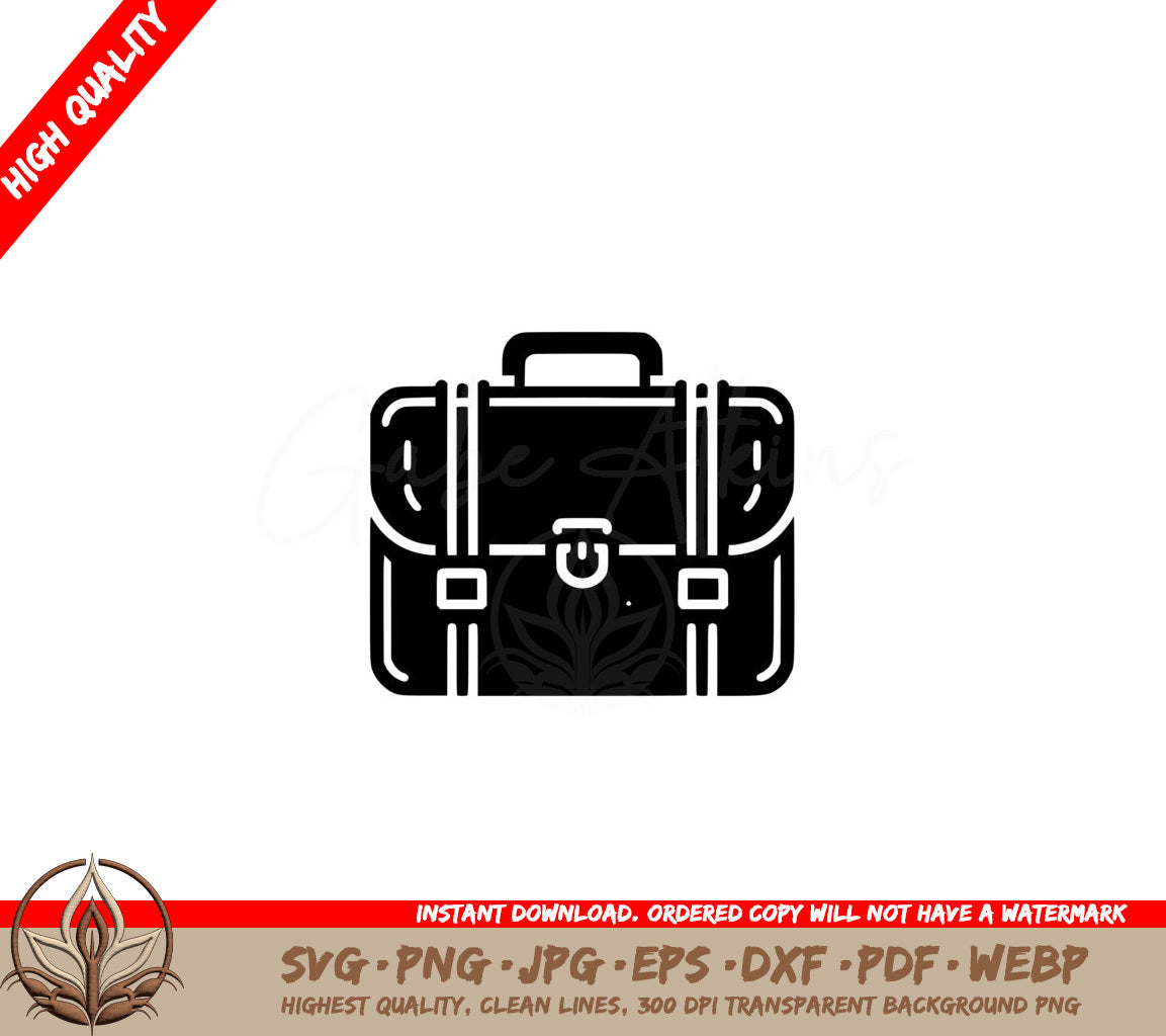 Work Briefcase SVG Cut File Work Briefcase Digital Design for Cricut and Silhouette Instant Download