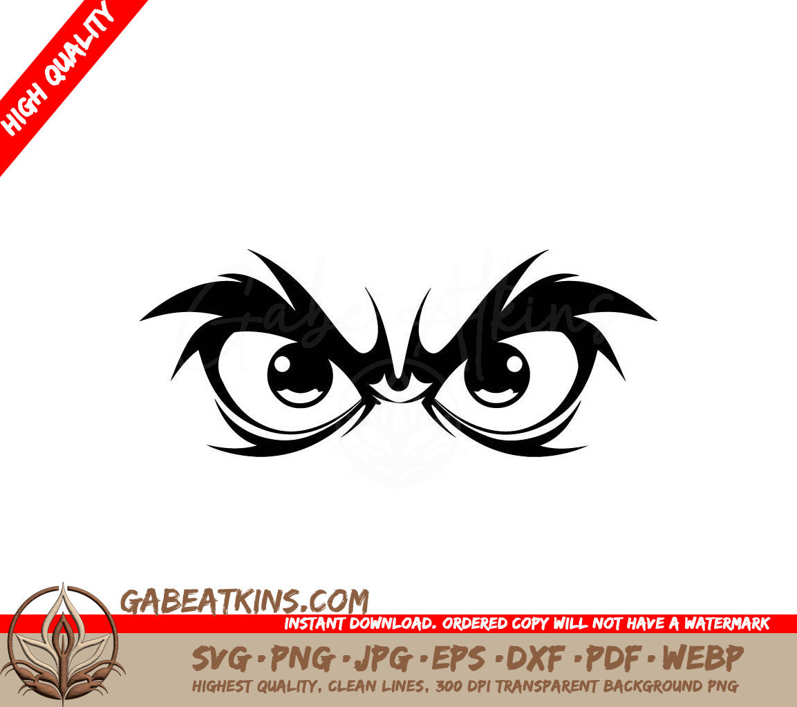 Wrathful Owl Eyes SVG Angry Eye Mask Design Design SVG