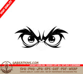 Wrathful Owl Eyes SVG Angry Eye Mask Design Design SVG