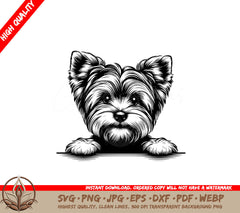 Yorkie Whisker Whimsy SVG PNG JPG AI PDF DXF EPS and WebP Digital Download