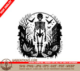 Skeleton Exploring Abandoned City SVG SVG