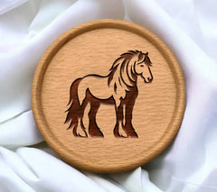 A Black And White Drawing Of A Horse On A White Background