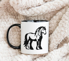 A Black And White Drawing Of A Horse On A White Background