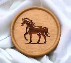 A Black And White Drawing Of A Horse With A Long Tail