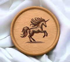 A Black And White Drawing Of A Unicorn With A Black And White Drawing