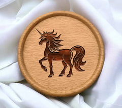 A Black And White Drawing Of A Unicorn With A Black Tail