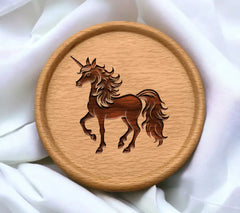 A Black And White Drawing Of A Unicorn With A Tail