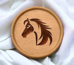 A Black And White Horse With A Black Mane And Tail